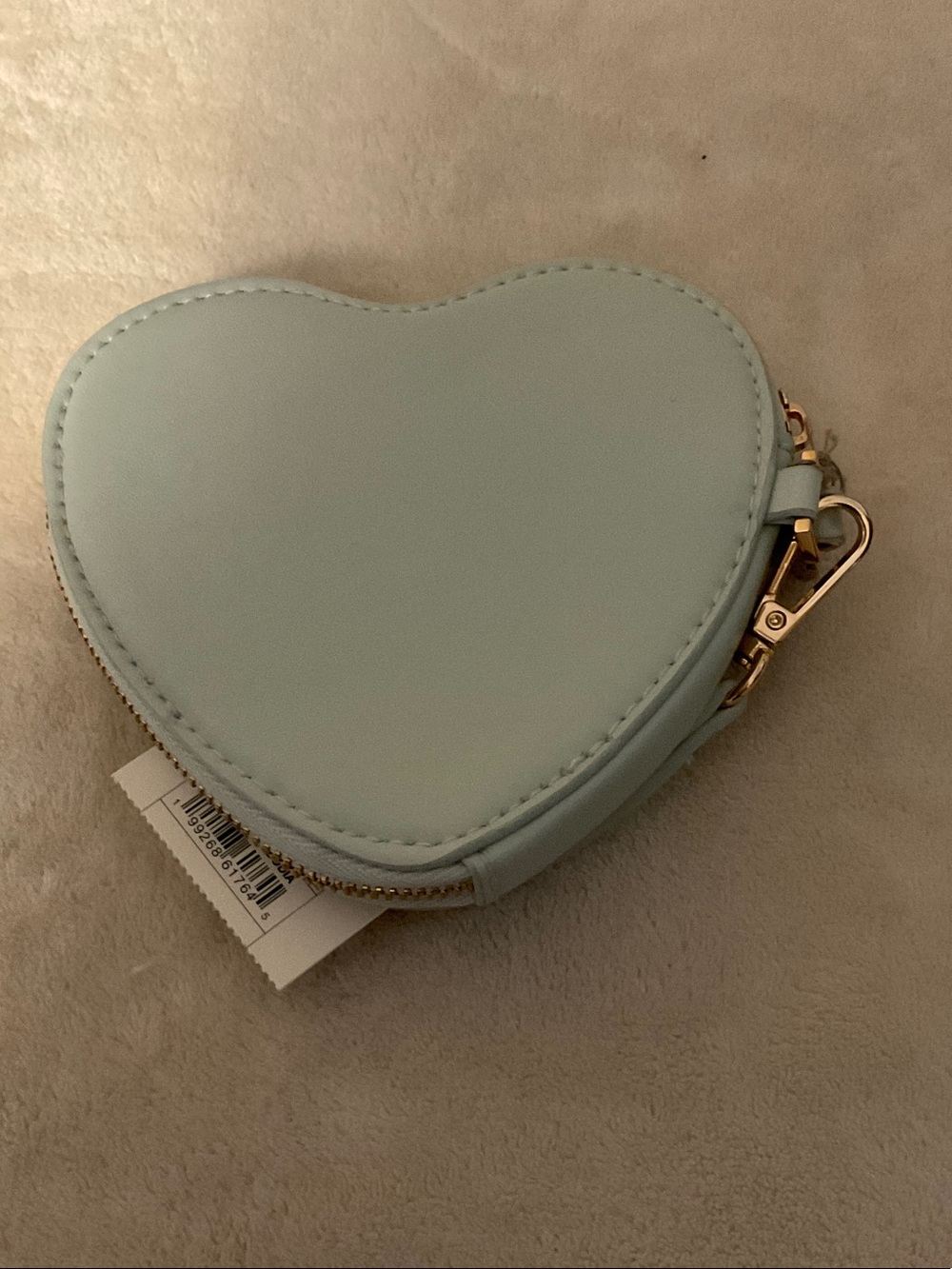 a new day Light Blue Heart Wristlet with Pink "TEXT ME" Detail - Picture 4 of 5